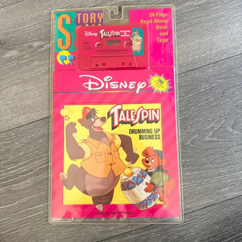 Vintage Disney TaleSpin Drumming Up Business Read Along Book and Cassette Tape - Picture 1 of 3